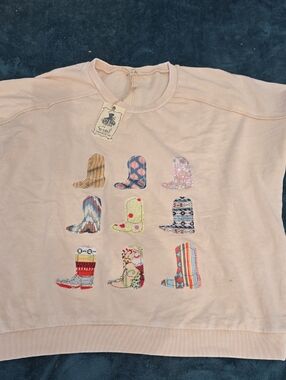 easel Pale Pink Crewneck Sweatshirt
